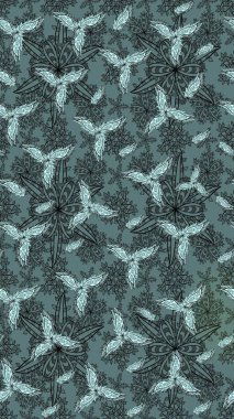 Tekstil veya kitap kapakları, imalat, duvar kağıtları, baskı, hediye paketi ve yapıştırma kitabı için çiçek eskizi geçmişi. Küçük çaplı çiçeklerdeki basit şirin desenler. Raster illüstrasyonu.