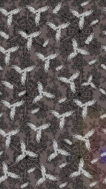 Çiçekli eskiz çizimi. Düz Çiçek Elementleri Tasarımı. Gri renkli çiçekler. Renkli Yaz Teması çizim şablonu.