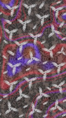 Küçük çiçekte güzel bir desen. Moda baskıları için zarif bir şablon. Kahverengi çiçekli bahar çiçekleri. Küçük renkli çiçekler. Motley illüstrasyonu.