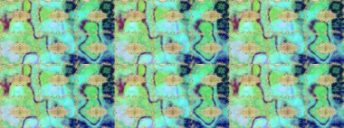 Raster klasik barok çiçek deseni altın rengi. Altın elementlerle mavi renklerde altın desen. Lüks, kraliyet ve Viktorya dönemi konsepti. Süsleme.