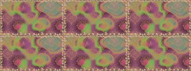 Düz Çiçek Elementleri Tasarımı. Bej renkli çiçekler. Güzel çiçek deseni. Renkli Bahar Teması Kusursuz Arkaplan.