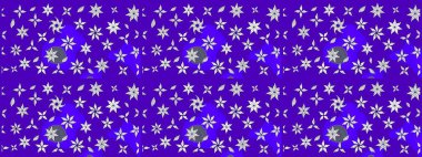 Mor ve nötr renklerde çiçekler. Kumaş desenli papatya çiçekleri ayrıntıları.