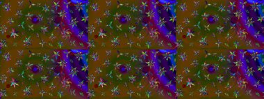 Renkli Bahar Teması eskiz kalıbı. Raster illüstrasyonundaki çiçek desenli çizim. Süslü kumaş deseni. Düz Çiçek Elementleri Tasarımı.