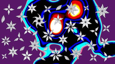 Çizim çiçek deseni duvar kağıdı, web sitesi arka planı, ambalaj kağıdı, davetiye, broşür, afiş veya web sitesi için kullanılabilir. Karalama elementleri. El çizimi Raster illüstrasyonu.