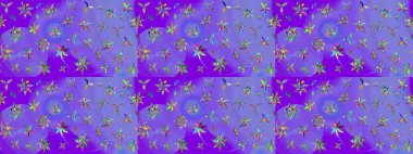 Tekstil veya kitap kapakları, imalat, duvar kağıtları, baskı, hediye paketi ve yapıştırma kitabı için çiçek eskizi geçmişi. Küçük çaplı çiçeklerdeki basit şirin desenler. Raster illüstrasyonu.