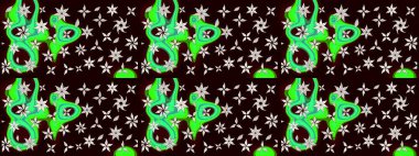 Raster illüstrasyonu. Yumuşak, bahar çiçekleri siyah renklerde. Çiçek ve yapraklı karalama şeklinde Raster çiçek deseni.