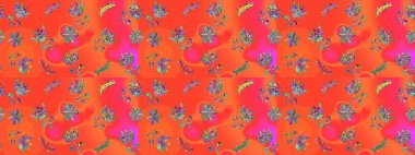 Arabesk ile klasik model. Geleneksel klasik süs. Arabesk ve çiçekli doğu raster desenleri.