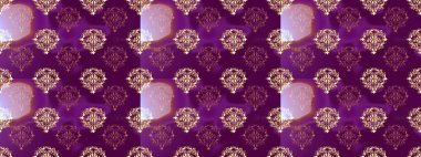 Raster oryantal süs. Kusursuz altın desen. Altın desenli mor, nötr ve kahverengi altın elementli.