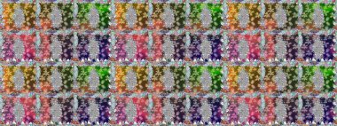 Raster çizimde sorunsuz çiçek desenli. Düz çiçek öğeleri tasarım. Fantezi kumaş deseni. Bahar Tema Dikişsiz desen arka plan rengi.