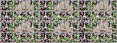 Renkli Bahar Temalı Kusursuz Arkaplan. Raster kusursuz. Güzel kumaş deseni. Düz Çiçek Elementleri Tasarımı. Çiçek deseni.