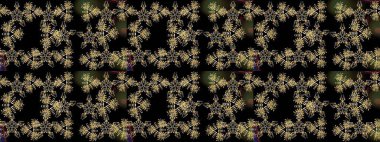 Siyah renkte güzel çiçekler, suluboya desenli, duvar kağıdı, kart ya da kumaş için fayanslı eskizler. Raster..