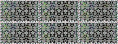 Modern gelişim, gri raster arka plan duvar kağıdı çizimi, klasik çizgi, desenli desenli çiçekler, çiçekli süsler. Çiçekli el, pürüzsüz desen..