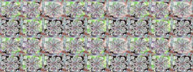 Raster güzel kumaş deseni. Soyut zerafet çiçek arka plan ile seamless modeli.