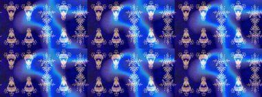 Raster illüstrasyonu. Soyut kar taneleri arkaplanda izole edilmiş düz dizayn. Kar tanesi rengarenk desen. Raster kar taneleri arka planda. Kar taneleri deseni.