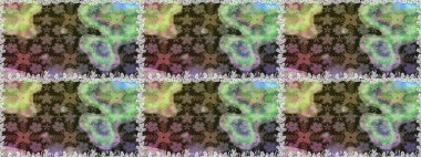 Raster çiçekli arka plan. Yazdır. Renkli Yaz Temalı Kusursuz Arkaplan. Güzel kumaş deseni. Düz Çiçek Elementleri Tasarımı. Sevimli, pürüzsüz desen.