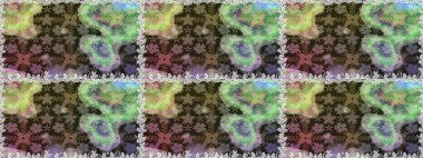 Raster çiçekli arka plan. Yazdır. Renkli Yaz Temalı Kusursuz Arkaplan. Güzel kumaş deseni. Düz Çiçek Elementleri Tasarımı. Sevimli, pürüzsüz desen.