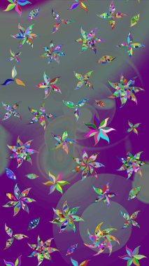 Çiçek deseni. Renkli Bahar Teması eskiz kalıbı. Raster güzel kumaş deseni çiziyor. Düz Çiçek Elementleri Tasarımı.