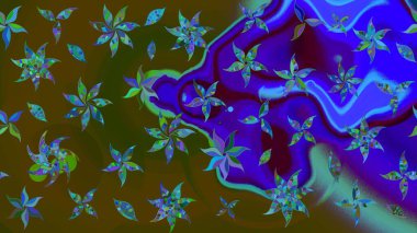 Kahverengi renkli çiçekler. Yumuşak, bahar çiçekli arka plan. Raster çiçek desenli ve çiçekli..