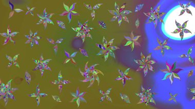 Tekstil veya kitap kapakları, imalat, duvar kağıtları, baskı, hediye paketi ve yapıştırma kitabı için çiçek eskizi geçmişi. Küçük çaplı çiçeklerdeki basit şirin desenler. Raster illüstrasyonu.