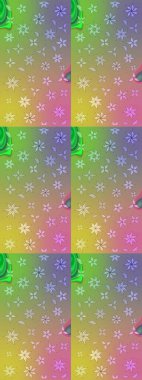 Raster deseni. Soyut çiçek çizim kalıbı arka planı. Tarafsız renklerde. Raster illüstrasyonu. Küçük çiçekte sevimli çiçek deseni var..