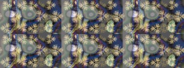 Güzel bir kış süsü. Renkli kar taneleri Raster çizimi. Raster grisi, nötr ve kahverengi kar tanelerinden izole edilmiş..