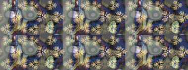 Güzel bir kış süsü. Renkli kar taneleri Raster çizimi. Raster grisi, nötr ve kahverengi kar tanelerinden izole edilmiş..