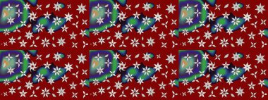 Raster illüstrasyonu. Robot resim. Küçük çiçekte sevimli çiçek deseni var..