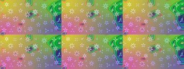 Raster. Raster illüstrasyonu. Tomurcukları çiçek olan sevimli bir çiçek deseni. Eskiz geçmişi. Kumaş, tekstil, duvar kağıdı baskısı için. Antika retro tarzı.