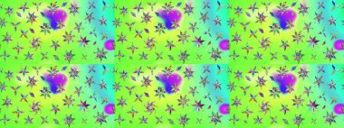 Renkli Bahar Teması eskiz kalıbı. Asya tekstil tarzında. Güzel kumaş deseni. Çiçek desenli çizim. Düz Çiçek Elementleri Tasarımı. Raster illüstrasyonu.