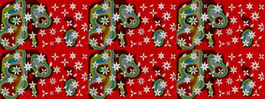 Raster illüstrasyonu. 3D çiçekler, eskiz. Kırmızı renklerde.