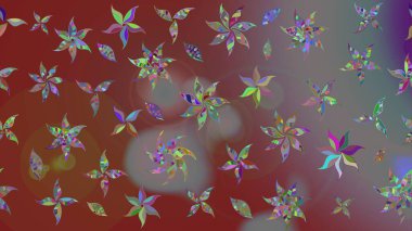 Çiçekli bahar çiçekleri. Küçük renkli çiçekler. Küçük çiçekte güzel bir desen. Moda baskıları için zarif bir şablon. Motley illüstrasyonu.