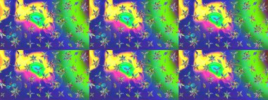 Raster illüstrasyonu. Küçük çiçekteki sevimli çiçek deseni. Çizim.