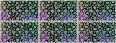 Sevimli çiçek raster deseni. Gri renkli çiçekler. Düz Çiçek Elementleri Tasarımı. Renkli Bahar Teması Kusursuz Arkaplan.