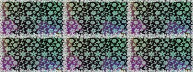 Sevimli çiçek raster deseni. Gri renkli çiçekler. Düz Çiçek Elementleri Tasarımı. Renkli Bahar Teması Kusursuz Arkaplan.