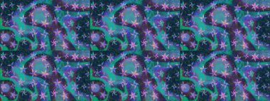 Kumaş, tekstil, duvar kağıdı baskısı için. Raster illüstrasyonu. Eski usul. Tomurcukları papatya çiçekleri olan sevimli bir çiçek deseni. Eskiz geçmişi. Miles Fleur, dandik süs.