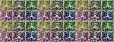 Raster suluboya çiçek deseni, narin çiçekler, yeşil çiçekler, tebrik kartı şablonu. Raster Güzel kumaş deseni.