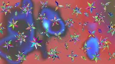 Gömlek baskısı için çiçek boyası. Pembe renkli çiçekler. Çiçek eskiz kalıbı geçmişi.