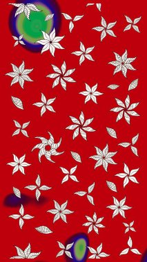 Oldukça eski bir besin torbası deseni, küçük kırmızı renkte, çiçekler. Tekstil, kumaş, kapaklar, duvar kağıtları, baskı, naylon, koleksiyon defteri, örgü, dekupaj için güzel bir eskiz. Millefleurlar.