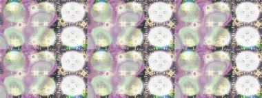 Tasarım için Damask çizim kalıbı. Bej, gri ve nötr renklerde altın elementlerle Raster çizim deseni.