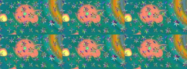 Güzel kumaş deseni. Hoş bir çiçek geçmişi var. Raster illüstrasyonu. Küçük çiçekte çizim deseni.