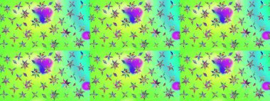 Renkli Bahar Teması eskiz kalıbı. Asya tekstil tarzında. Güzel kumaş deseni. Çiçek desenli çizim. Düz Çiçek Elementleri Tasarımı. Raster illüstrasyonu.