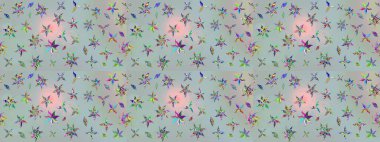 Çiçek desenli eskiz. Gri renkli çiçekler. Tişört baskısı için çiçek boyama rasteriName.