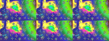 Raster illüstrasyonu. Küçük çiçekteki sevimli çiçek deseni. Çizim.