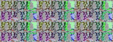 Raster illüstrasyonunda kusursuz çiçek deseni. Renkli Bahar Temalı Kusursuz Arkaplan. Düz Çiçek Elementleri Tasarımı. Tarafsız renklerde çiçekler.