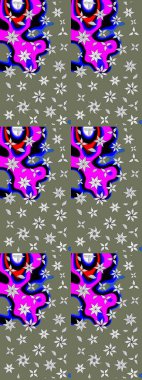 Eskiz geçmişi. Kumaş, tekstil, duvar kağıdı baskısı için. Eski usul. Tomurcukları çiçek olan sevimli bir çiçek deseni. Raster. Raster illüstrasyonu.