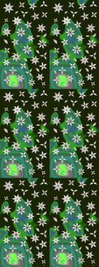 Yumuşak pamuk tasarımı. Paketleme, tekstil, duvar kâğıdı için çiçek eskizi. Raster 'ın taze dokusu. Klasik çiçek desenli. Yumuşak kiremit.