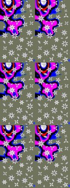 Eskiz Vintage Çiçek Deseni. Raster Kalça dokusu deseni.