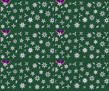 Çiçek izi. Suluboya çizim kalıbı. Suluboya tarzında yeşil renkte çiçekler.