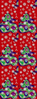 Renkli Bahar Teması eskiz kalıbı. Güzel kumaş deseni. Raster illüstrasyonundaki çiçek desenli çizim. Düz Çiçek Elementleri Tasarımı.