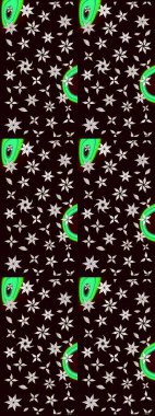 Şirin çiçekler. Raster Moda kumaş deseni. Çizgi çizimi deseni.